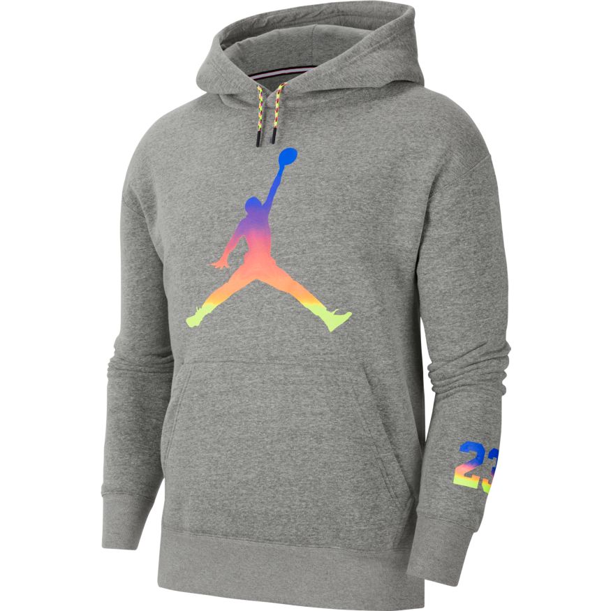Jordan Sport DNA Men's Multicolor HBR Fleece Pullover Hoodie 'Grey/Multi'
