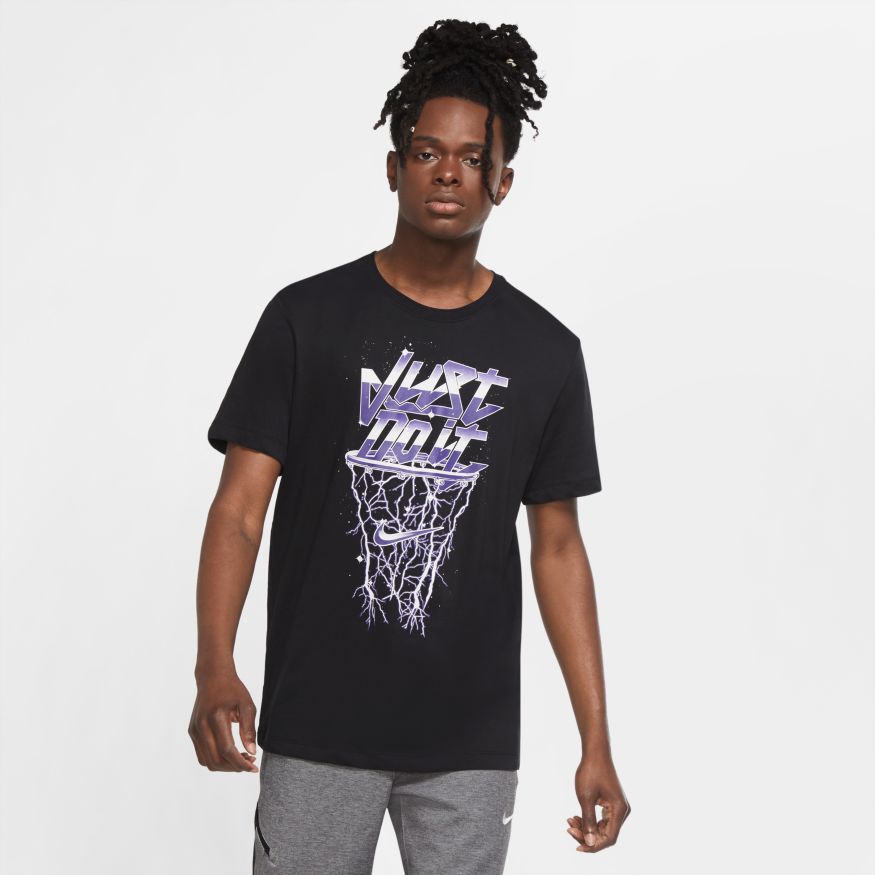 Nike Dri-FIT Metallic "Just Do It" Men's Basketball T-Shirt 'Black'