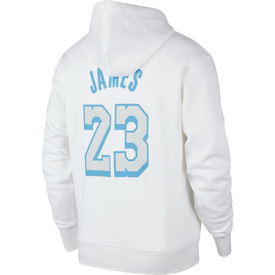 LeBron James Los Angeles Lakers City Edition Men's Nike NBA Pullover Hoodie 'White/Coast'
