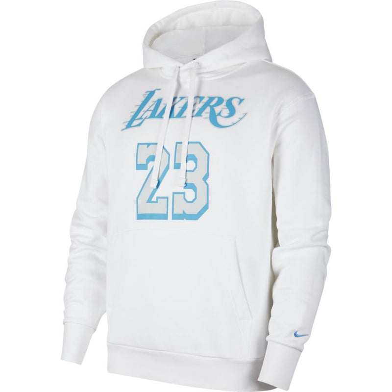 LeBron James Los Angeles Lakers City Edition Men's Nike NBA Pullover Hoodie 'White/Coast'