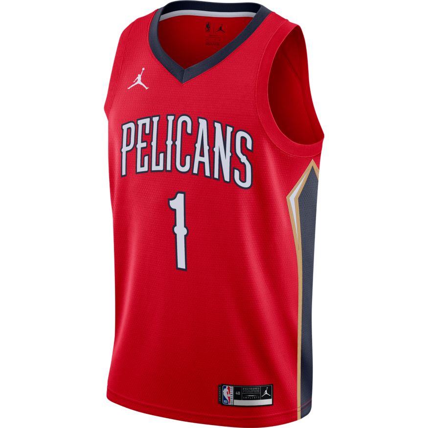 Zion Williamson New Orleans Pelicans Statement Edition 2020 Jordan NBA Swingman Jersey 'Red'