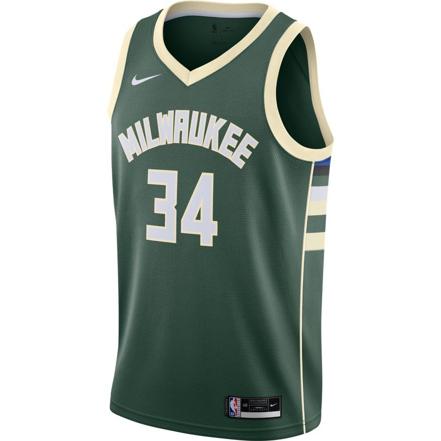 Giannis Antetokounmpo Bucks Icon Edition 2020 Nike NBA Swingman Jersey 'Green'