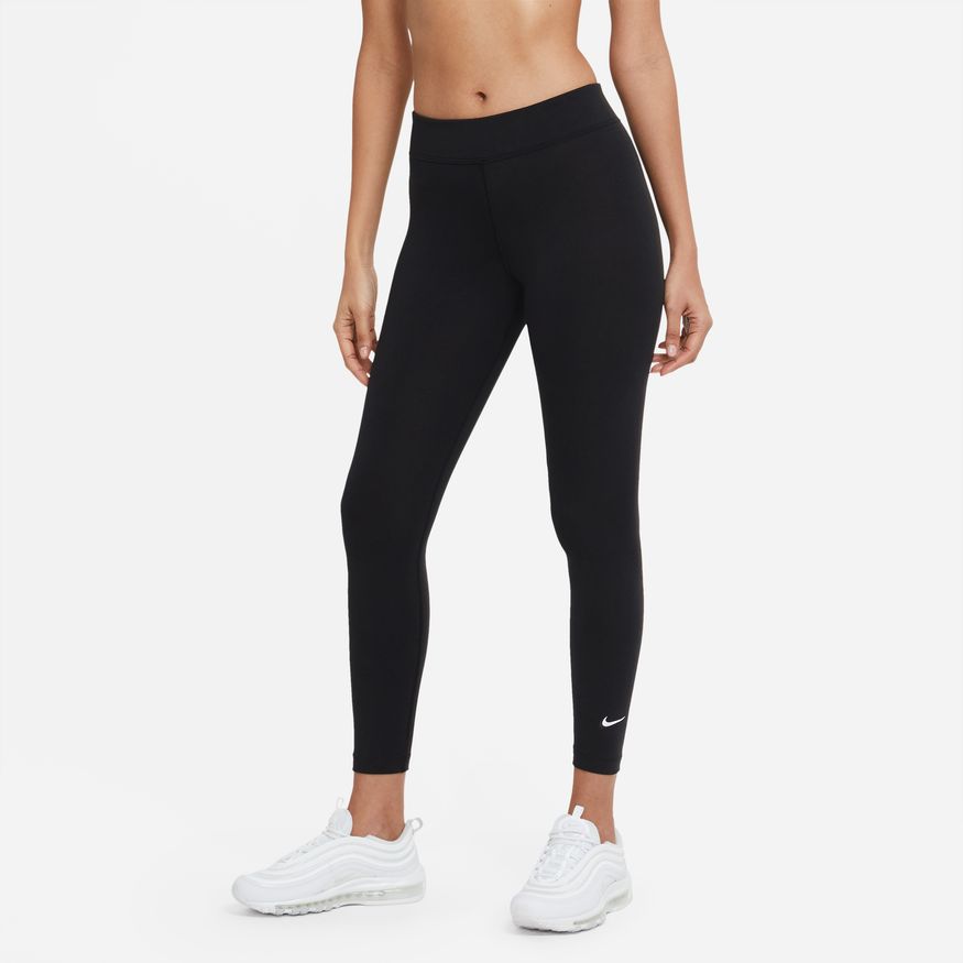 Nike Sportswear Essential Women's 7/8 Mid-Rise Leggings 'Black/White'