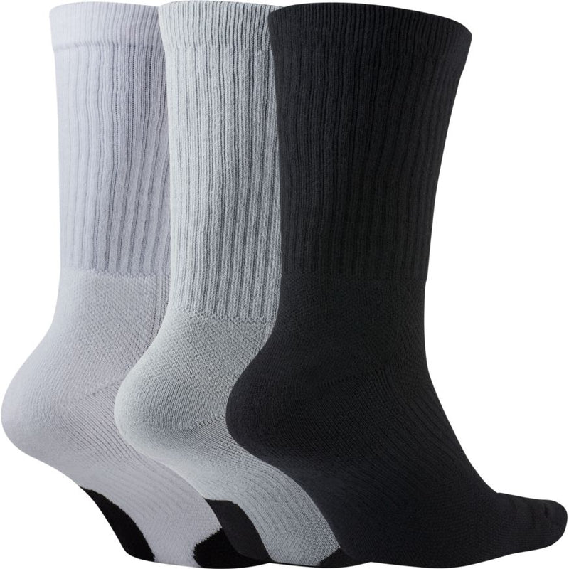 Nike Everyday Crew Basketball Socks (3 Pairs) 'White/Black/Grey'