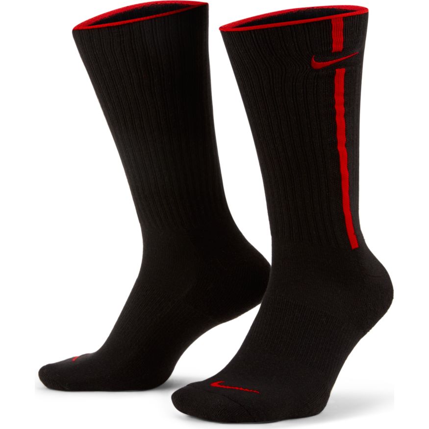 Kostuum Thespian Zo veel Nike Heritage Crew Socks 'Black/Red' – Bouncewear