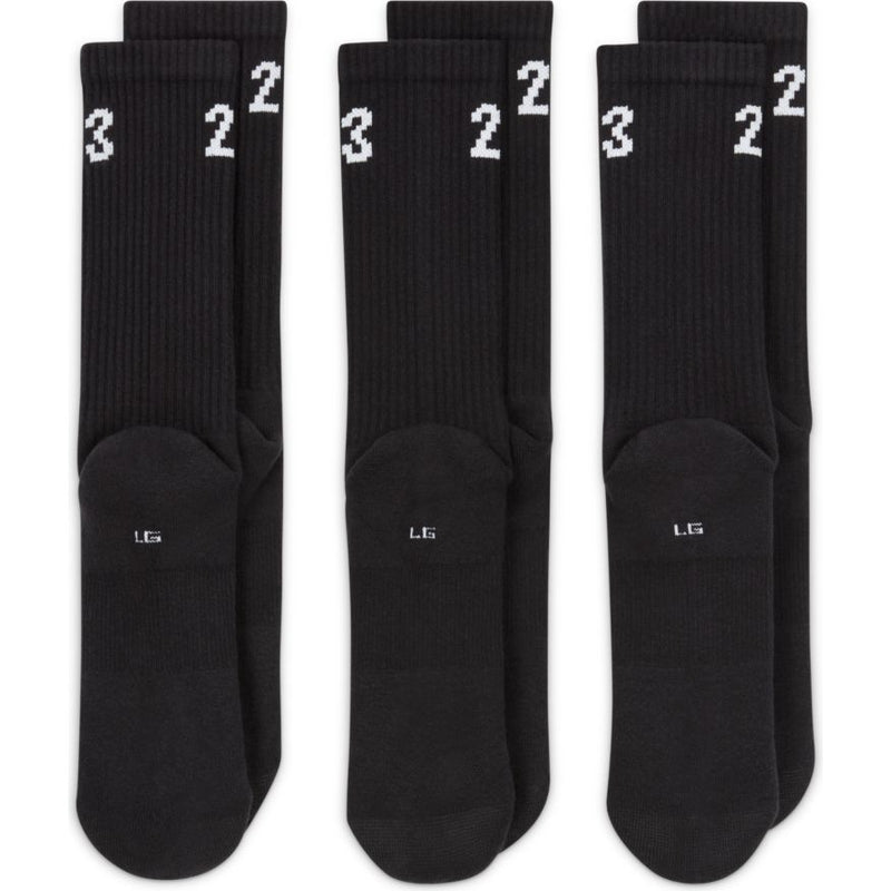 Jordan Essentials Crew Socks (3 Pairs) 'Black/White'