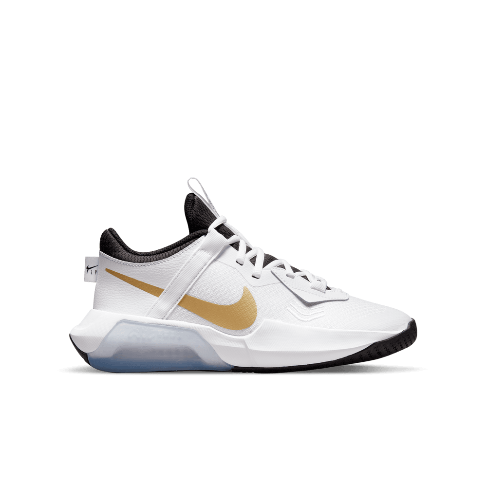 Nike Air Zoom Crossover Older Kids' Basketball Shoes 'White/Black/Gold'