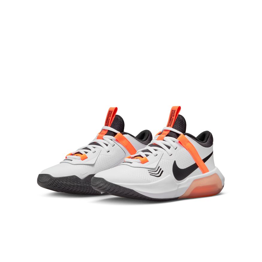 Nike Air Zoom Crossover Big Kids' Basketball Shoes (GS) 'White/Black/Orange'