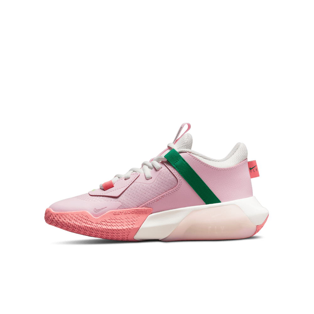 Nike Air Zoom Crossover Older Kids' Basketball Shoes 'Pink/White/Green'