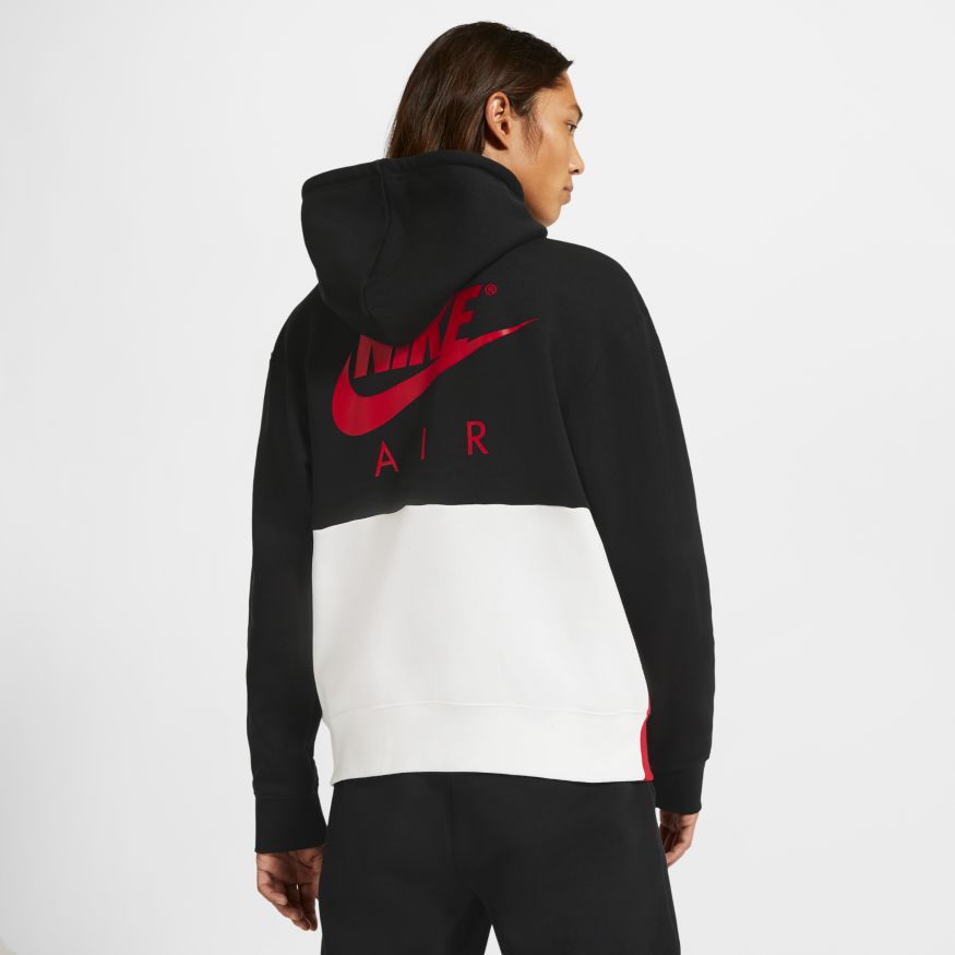 Jordan AJ4 Graphic Men's Fleece Pullover Hoodie 'White/Black/Red'