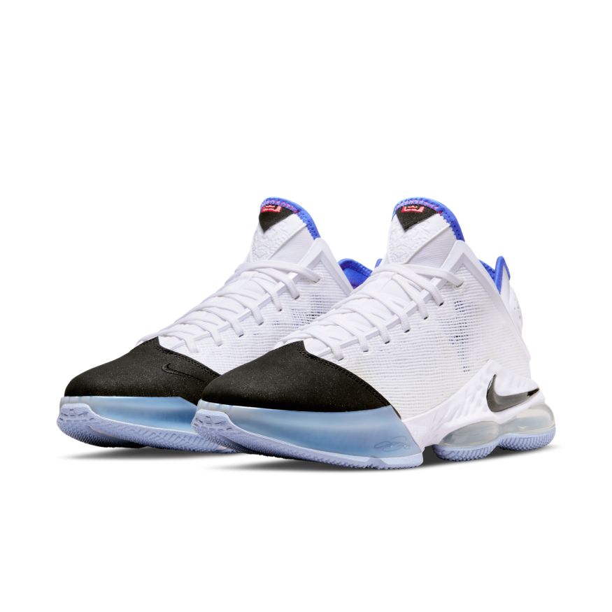 LeBron 19 Low Basketball Shoes 'White/Black/Blue'