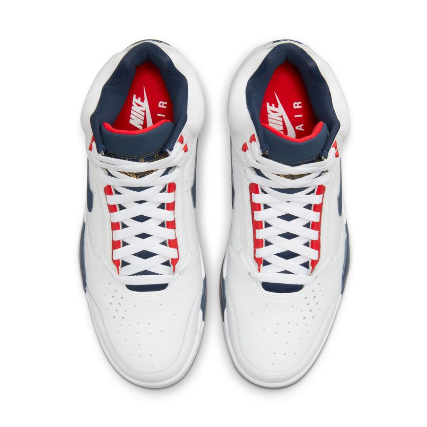 Nike Air Flight Lite Mid Men's Shoe 'White/Navy/Red'
