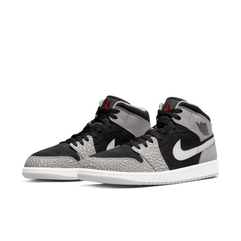 Air Jordan 1 Mid SE Men's Shoes 'Black/red/White/Grey'