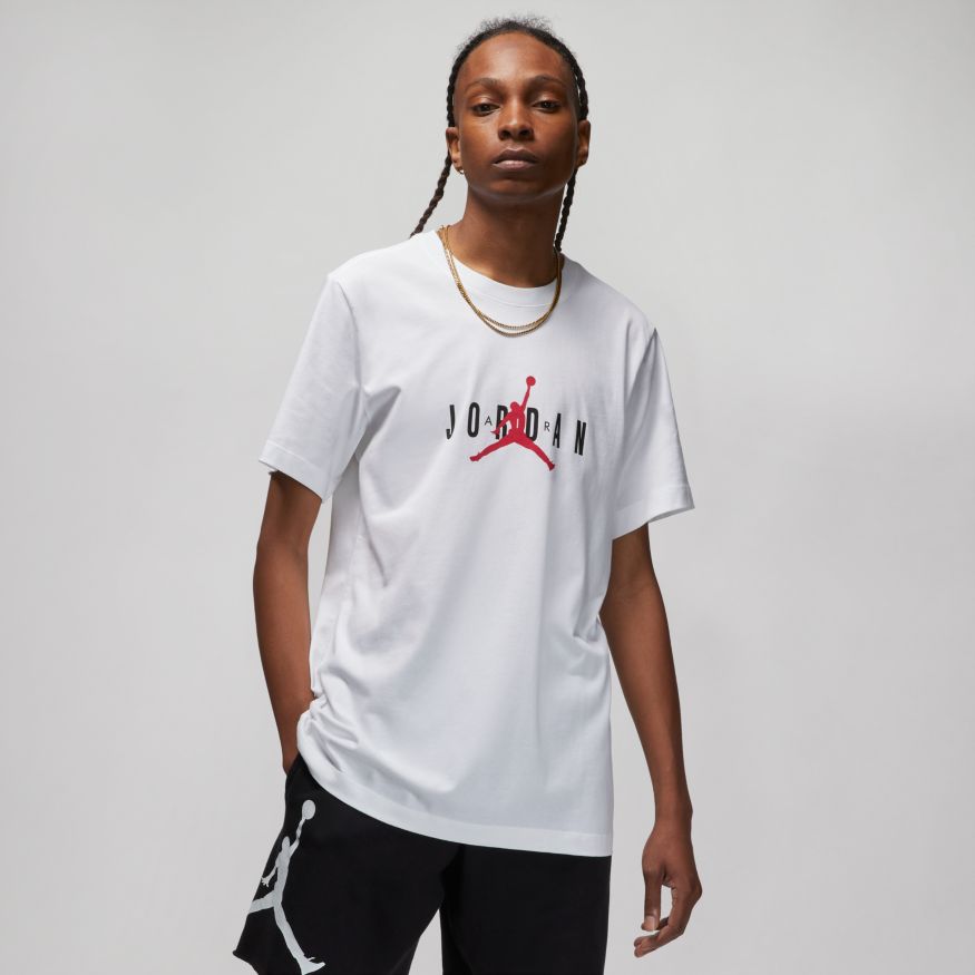 Jordan Air Men's T-Shirt 'White/Black/Red'