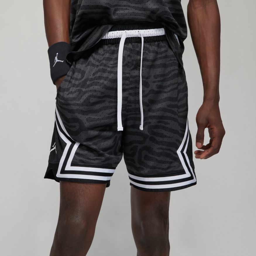 Jordan Dri-FIT Sport BC Men's Printed Diamond Shorts 'Black/White'
