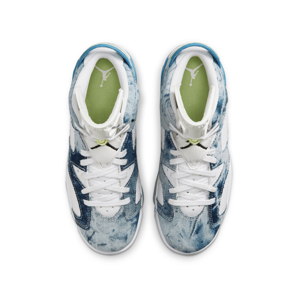 Air Jordan 6 Retro Big Kids' Shoes (GS) 'White/Dutch/Citron'