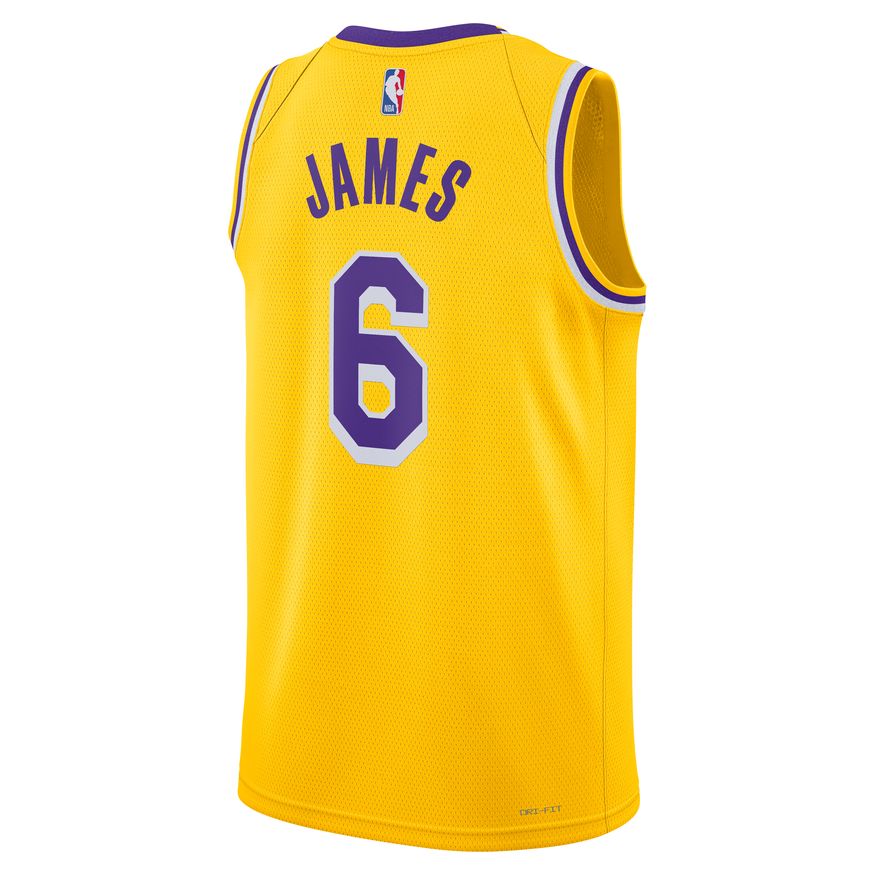 LeBron James Los Angeles Lakers Icon Edition 2022/23 Nike Dri-FIT NBA Swingman Jersey 'Amarillo'