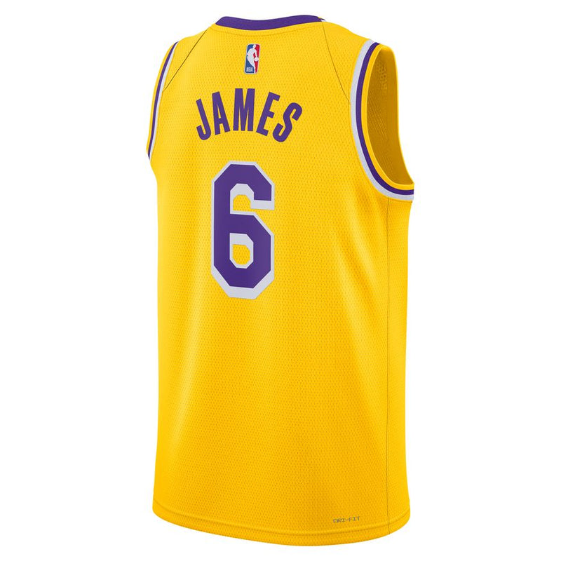 LeBron James Los Angeles Lakers Icon Edition 2022/23 Nike Dri-FIT NBA Swingman Jersey 'Amarillo'