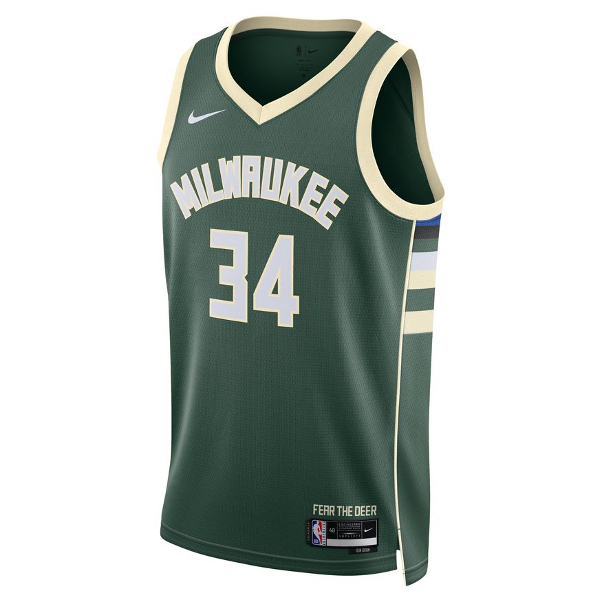 Giannis Antetokounmpo Milwaukee Bucks Icon Edition 2022/23 Nike Dri-FIT NBA Swingman Jersey 'Green'