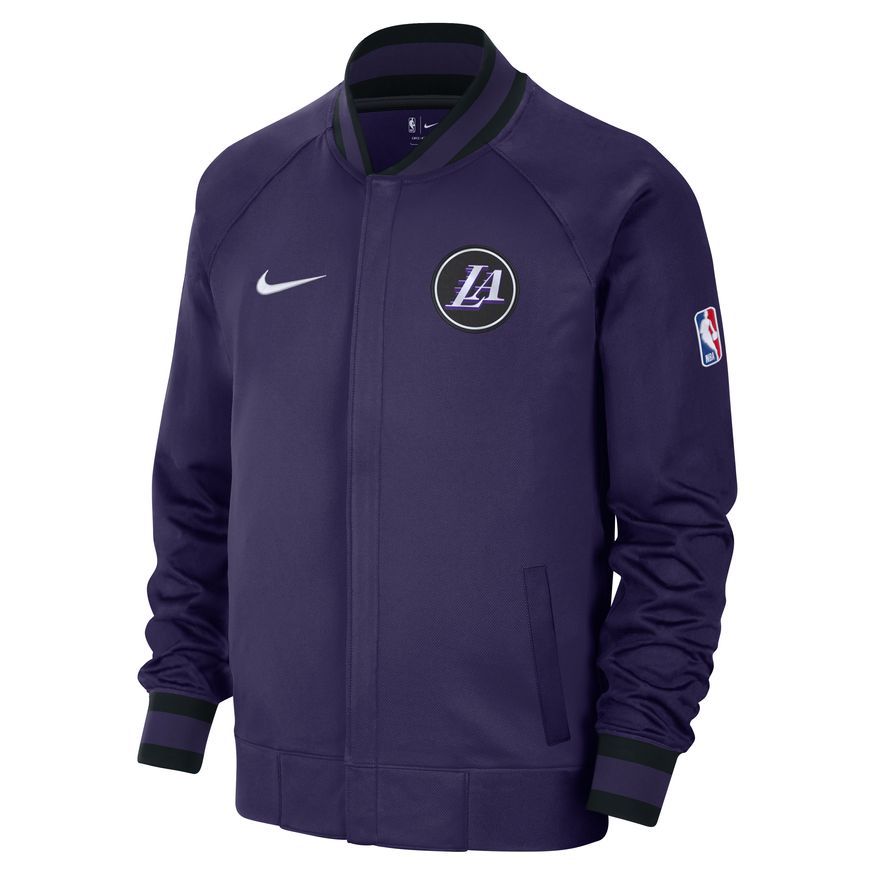 Los Angeles Lakers Showtime City Edition Men's Nike Dri-FIT NBA Long-Sleeve Jacket 'Ink/White'