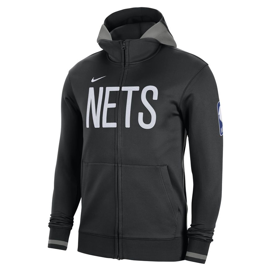 Brooklyn Nets Showtime Men's Nike Dri-FIT NBA Full-Zip Hoodie 'Grey/Black/White'