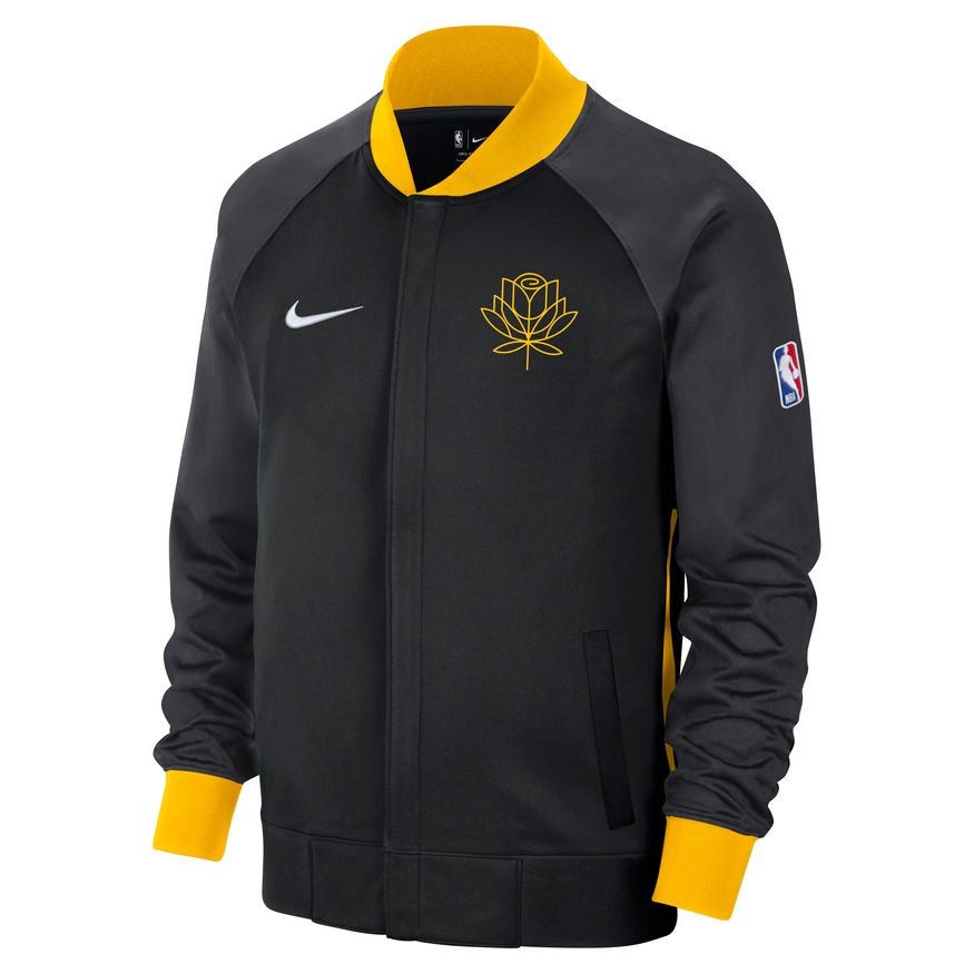 Golden State Warriors Showtime City Edition Men's Nike Dri-FIT NBA Long-Sleeve Jacket 'Black'