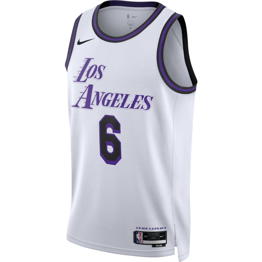 LeBron James Los Angeles Lakers City Edition Nike Dri-FIT NBA Swingman Jersey 'White'