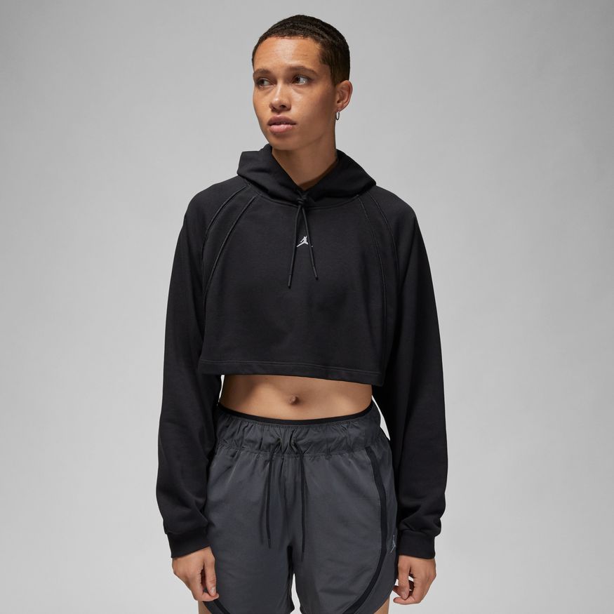 Jordan Sport Women's Cropped Pullover 'Black/Stealth'