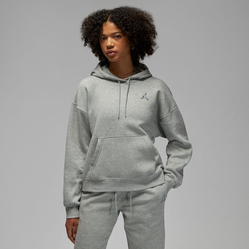Jordan Brooklyn Women's Fleece Pullover Hoodie 'Grey'