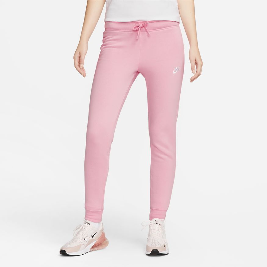 Nike Sportswear Club Fleece Women's Mid-Rise Slim Joggers 'Pink/White'