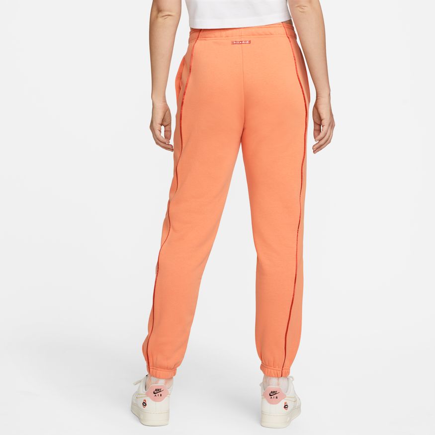 Nike Air Women's Mid-Rise Fleece Joggers 'Orange