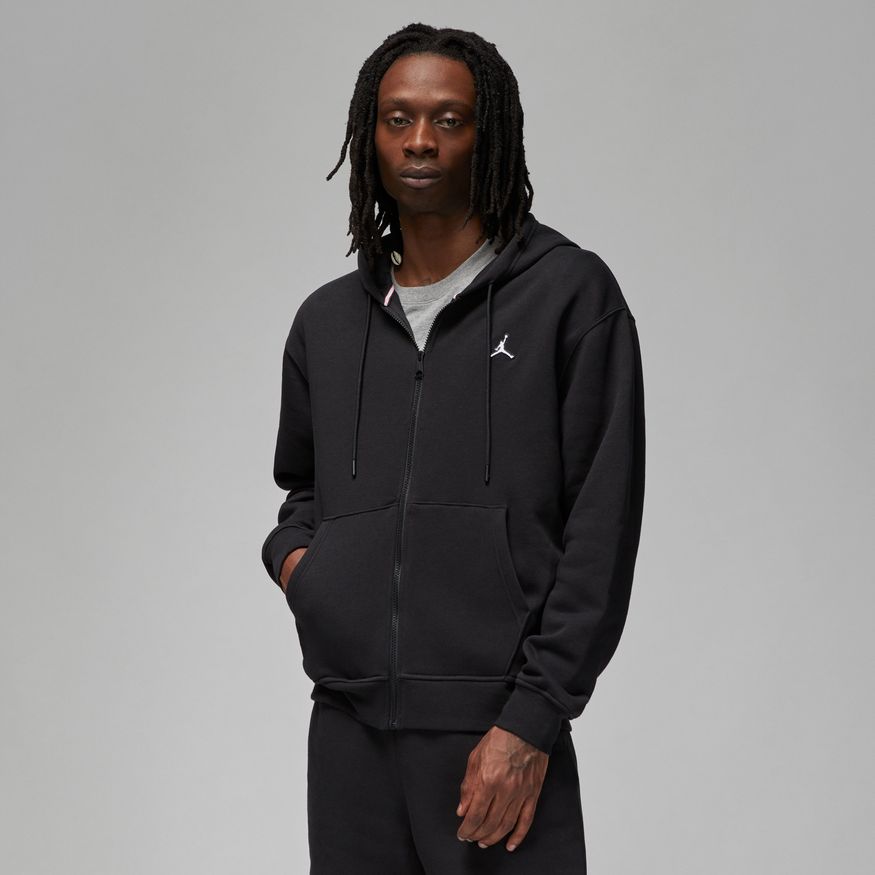 Jordan Essentials Men's Full-Zip Fleece Hoodie 'Black/White'