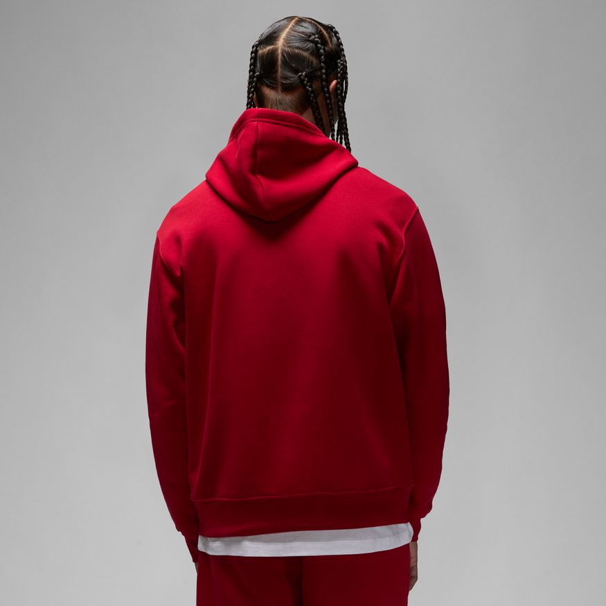 Jordan Essential Men's Fleece Pullover Hoodie 'REed/White'