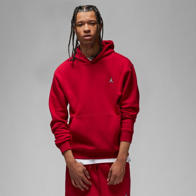 Jordan Essential Men's Fleece Pullover Hoodie 'REed/White'