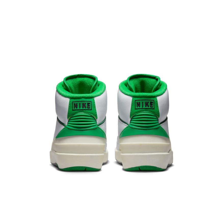 Air Jordan 2 Retro Big Kids' Shoes (GS) 'White/Lucky Green/Sail'