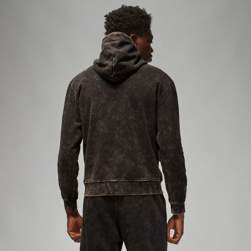 Jordan Essential Men's Washed Fleece Hoodie 'Black/Sail'