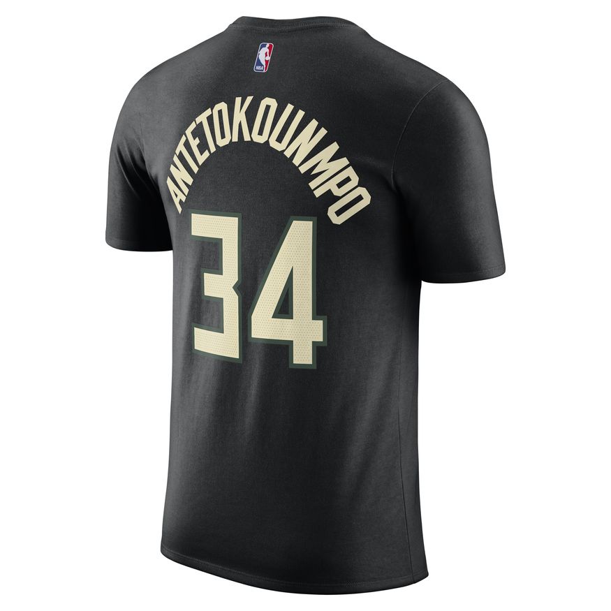 Giannis Antetokounmpo Milwaukee Bucks Statement Edition Men's Jordan NBA T-Shirt 'Black'