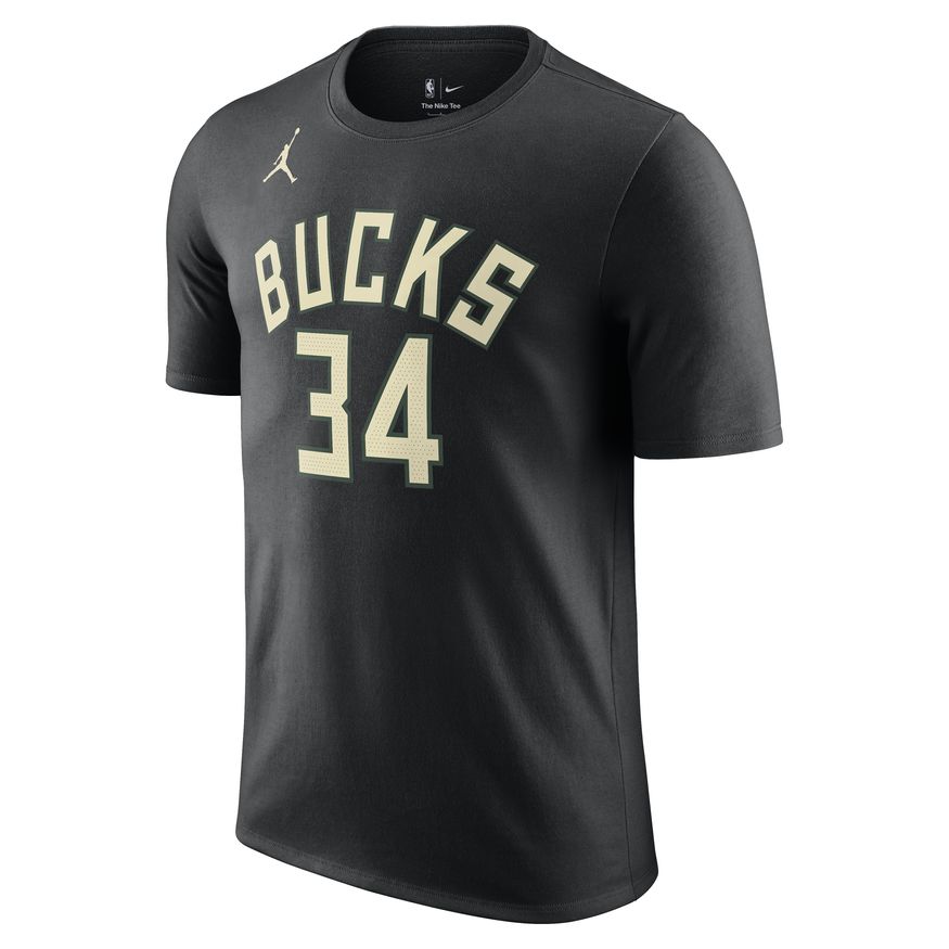 Giannis Antetokounmpo Milwaukee Bucks Statement Edition Men's Jordan NBA T-Shirt 'Black'