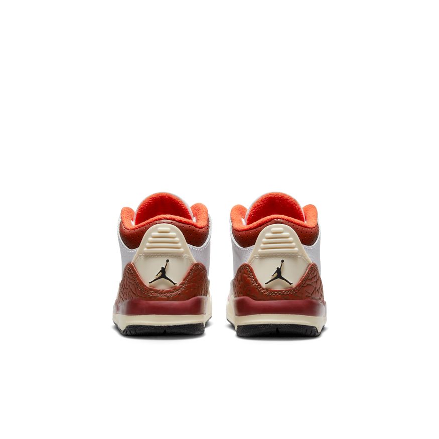 Jordan Retro 3 SE Baby/Toddler Shoes (TD) 'White/Stone/Orange'