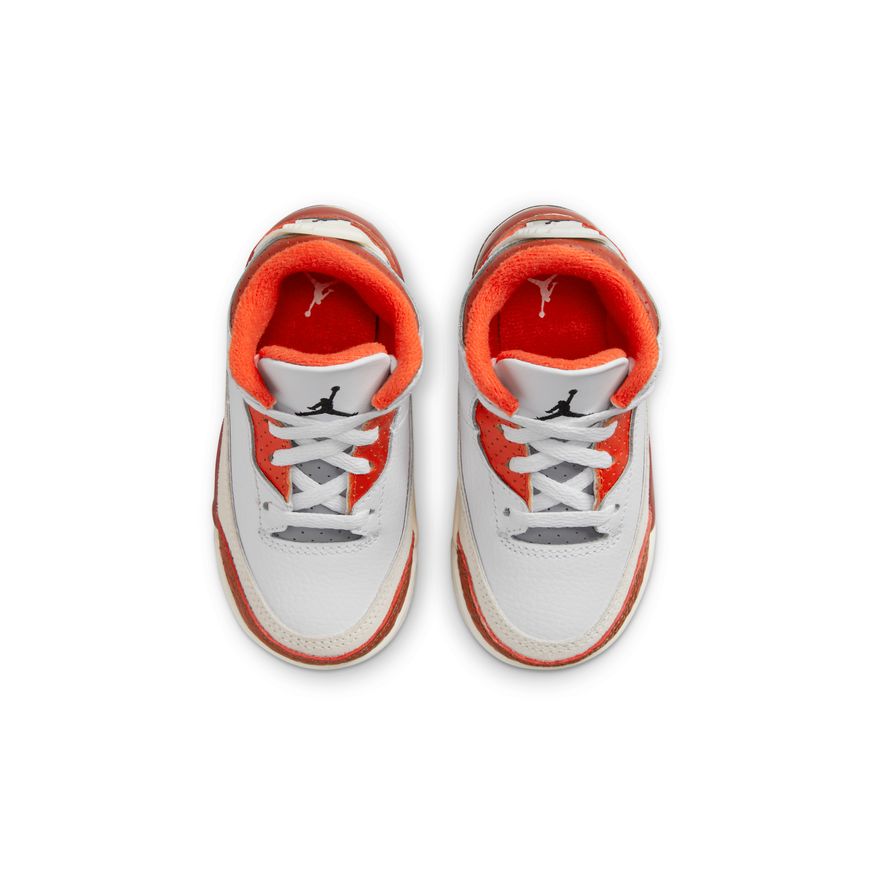 Jordan Retro 3 SE Baby/Toddler Shoes (TD) 'White/Stone/Orange'