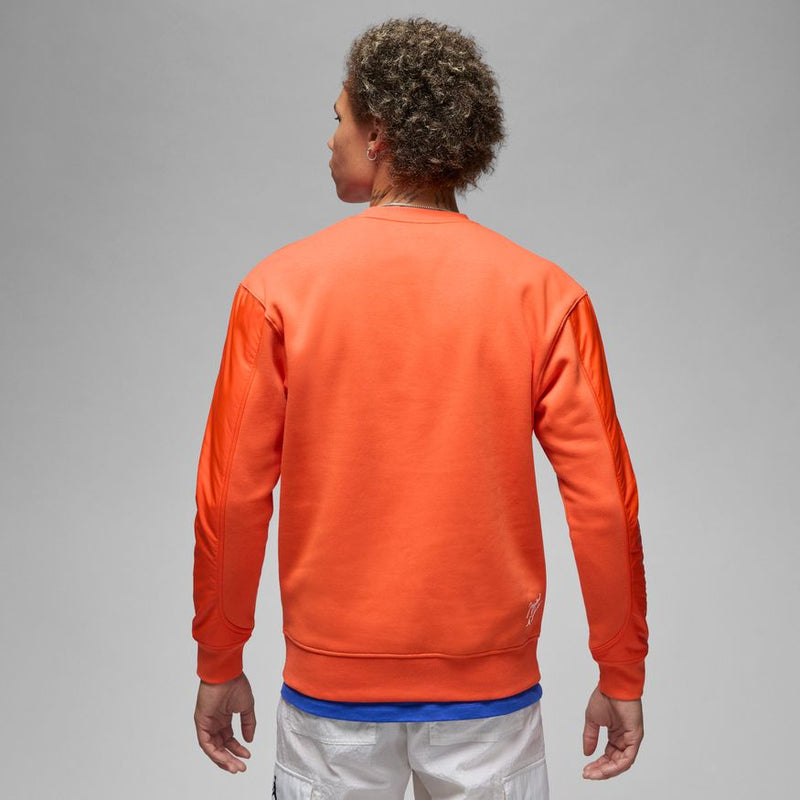 Jordan Flight MVP Men's Graphic Fleece Crew-Neck Sweatshirt 'Orange/White'