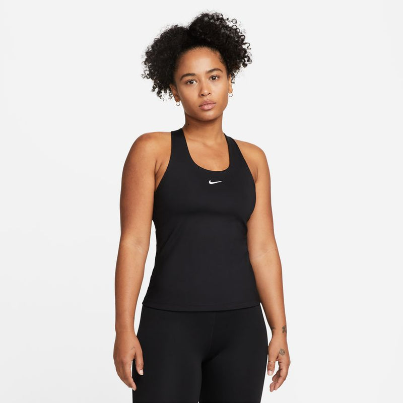 Nike Swoosh Women's Medium-Support Padded Sports Bra Tank 'Black/White'