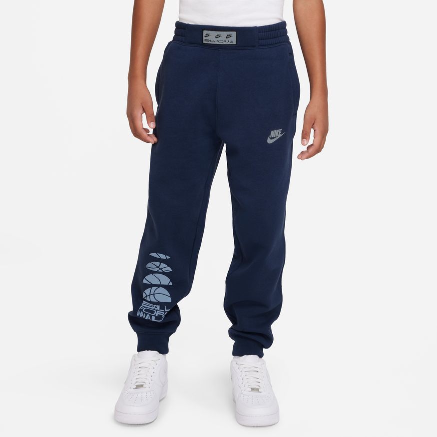 Nike Culture of Basketball Big Kids' (Boys') Fleece Basketball Pants 'Navy/White'