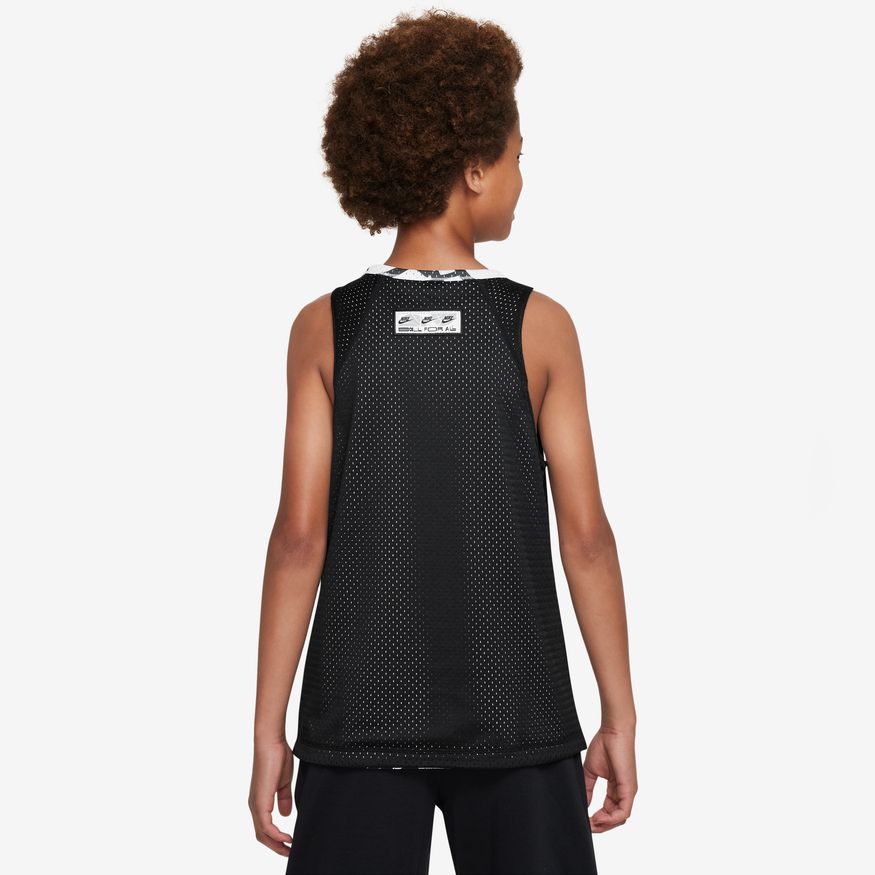 Nike Culture of Basketball Big Kids' Reversible Basketball Jersey 'Black/White/Yellow'