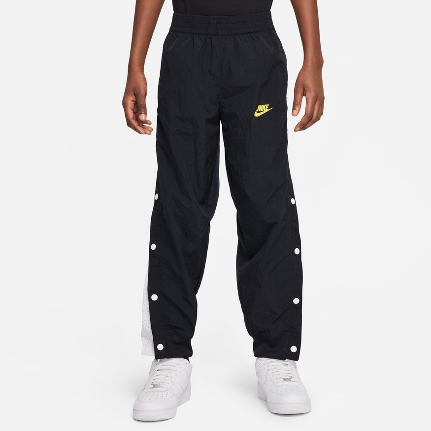Nike Culture of Basketball Big Kids' Tearaway Basketball Pants 'Black/White/Opti Yellow'
