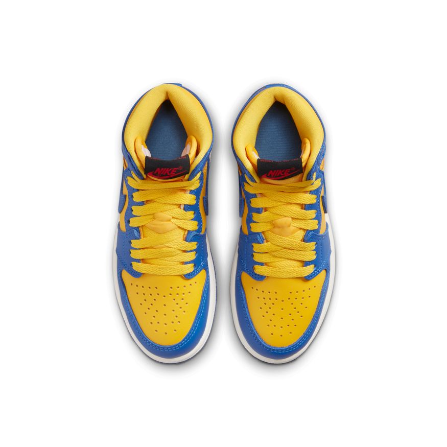 Jordan 1 High OG PreSchool Shoes (PS) 'Warsity Maize/Game Royal'