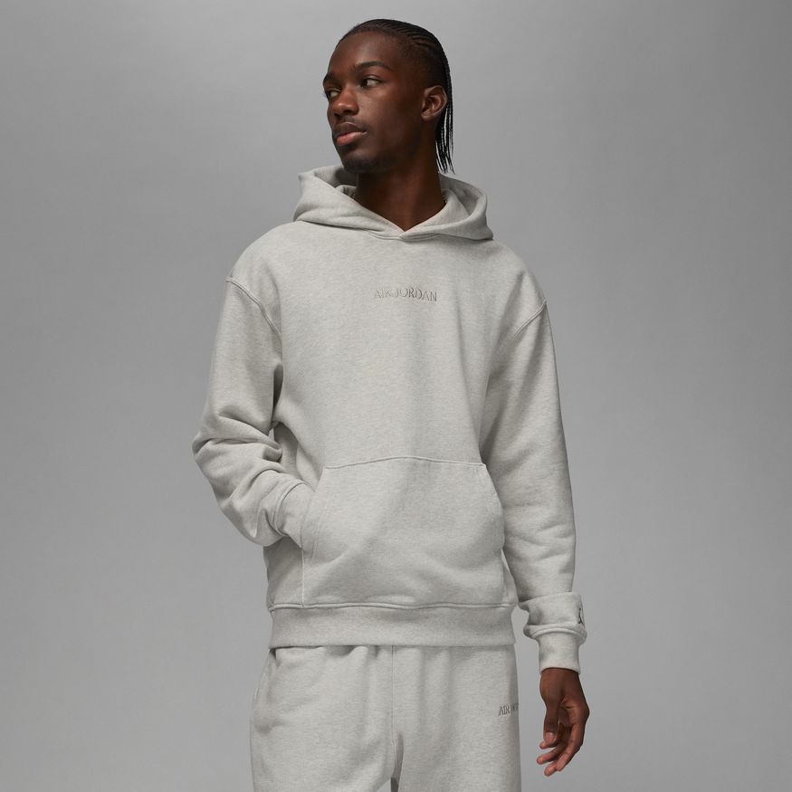 Jordan Wordmark Men's Fleece Hoodie 'Grey' – Bouncewear