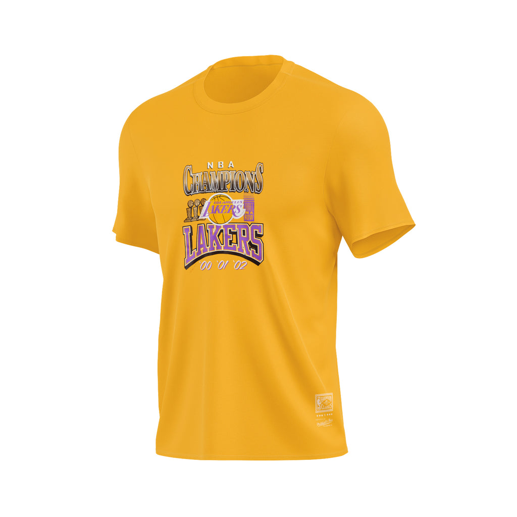 M&N Los Angeles Lakers 3x Champions Tee 'Yellow'
