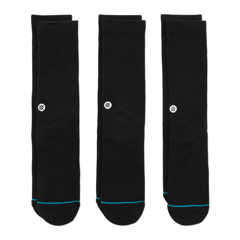 Stance Icon Crew Sock 3 Pack 'Black'