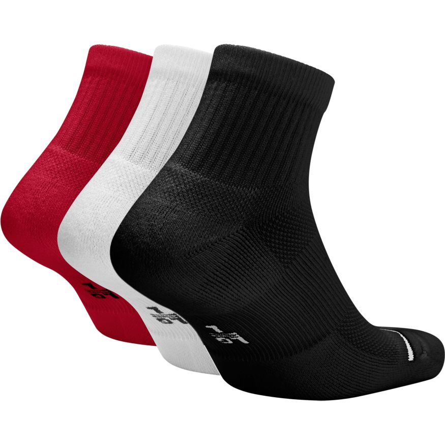 Jordan Everyday Max Ankles Socks (3 Pair) 'Black/White/Red'
